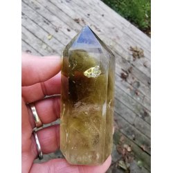 Smuk Slebet Brndt Citrin - Stende Spids - 127g