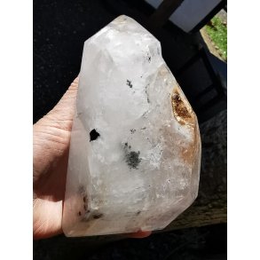 Stor Smuk og Fantastisk Bjergkrystal spids med Lodolit + inklusioner - 1660 g 