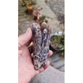 Smuk R Chevron Ametyst med Krystal flade/spidser - 210g 