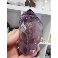 Eksklusiv Power Ametyst Elestial - Stende Spids - 227g