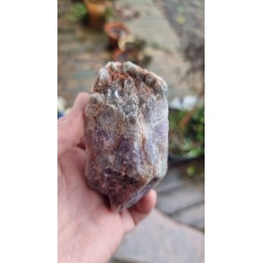 Smuk R Chevron Ametyst med Krystal flade/spidser - 291g 