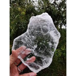 Smuk Krystallinsk Selenit - Fishtail - Icecube selenit  390g