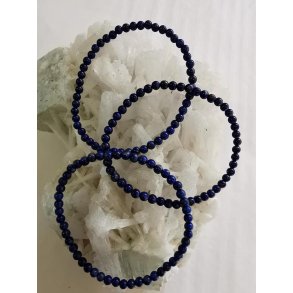 Smukt Lapis Lazuli Sten Armbnd 4 mm rund