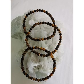 Smukt Tigerje Sten Armbnd 4 mm rund
