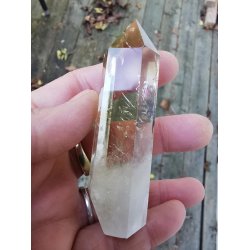 Smuk Slebet Brndt Citrin - Stende Spids  - 66g