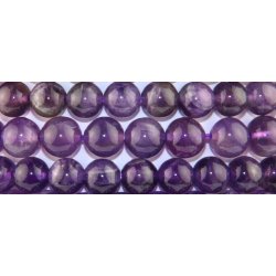 Ametyst Sten Armb�nd - 6mm 