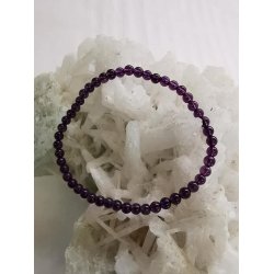 Smukt Ametyst Sten Armbnd 4 mm Rund