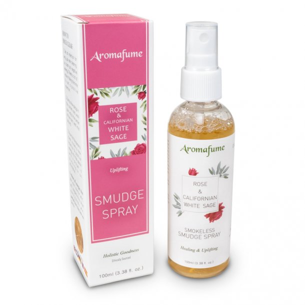 Aromafume Hvid Salvie &amp; Rose Smudge Spray - 100ml