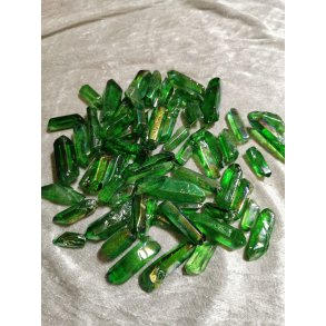 Poleret Aura Krystal Spids - Grn - 3 - 5 cm 