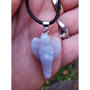 Smukt Blonde Agat Sten Engel Smykke Vedhng - Sterling Slv Nr. 16