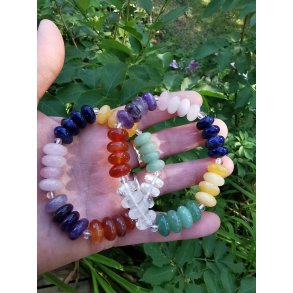 Smukt Chunky Chakra Sten Armbnd