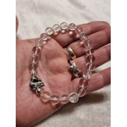 Eksklusivt Smukt Meteorit Campo de Cielo med Bjergkrystal Armbnd nr. 1