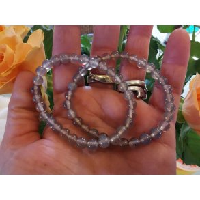 Smukt Natur Agat Sten Armbnd 6 mm rund