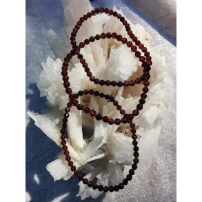 Smukt Granat Armbnd 3-4 mm Facet 