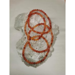 Smukt Ild agat Sten Armbnd 4mm rund