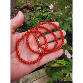 Smukt Karneol Sten Armbnd - 4mm rund