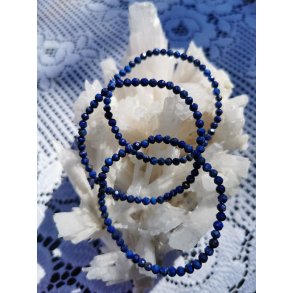 Smukt Lapis Lazuli Sten Armbnd 3-4 mm Facet