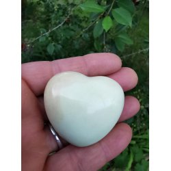 Lemon/Citron Chrysopras Sten Hjerte Nr. 4