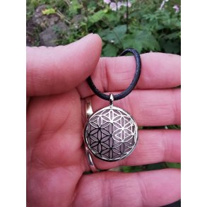 Smukt Livets Blomst Smykke Vedhng Med Rosenkvarts 