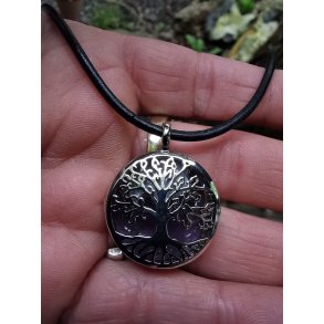 Smukt Livets Tr Smykke Vedhng Med Ametyst