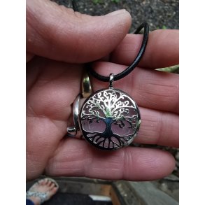 Smukt Livets Tr Smykke Vedhng Med Rosenkvarts 