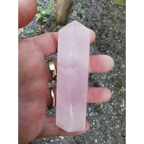 Smuk Facetteret Rosenkvarts Spids - Stav Nr. 22