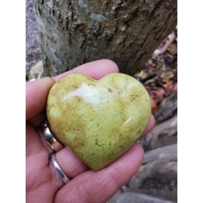 Smukt Grn Opal Stenhjerte - Sten Hjerte nr. 24
