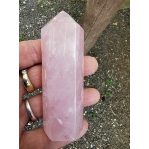 Smuk Facetteret Rosenkvarts Spids - Stav Nr. 25