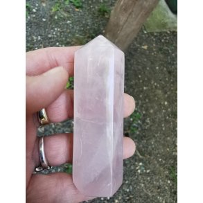 Smuk Facetteret Rosenkvarts Spids - Stav Nr. 26