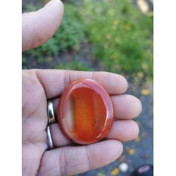 Smuk Karneol Flad Terapi Sten Nr. 34