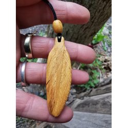 Smukt Palo Santo Lille Fjer Vedhng nr. 6