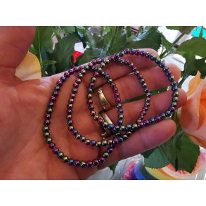 Regnbue Hmatit Sten Armbnd 4mm rund