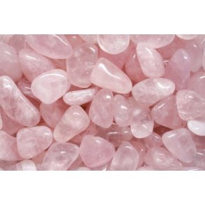 Rosenkvarts Lommesten - Alm. Kvalitet