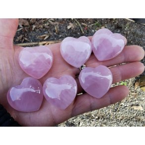 Rosenkvarts Sten Hjerte 3 cm