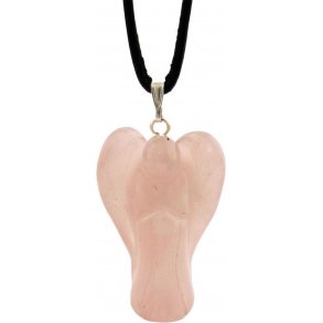 Rosenkvarts Skyts Engel Vedhng