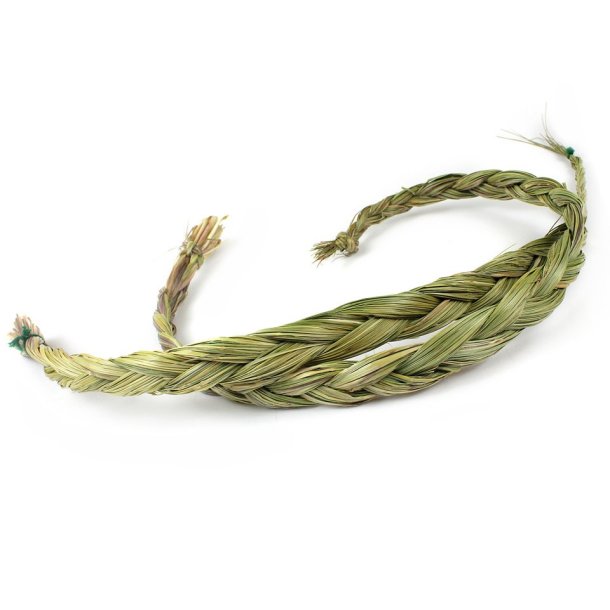 Hndhstet og Hndvvet Sweetgrass Braide Smudge Fra Canada 45-50cm 