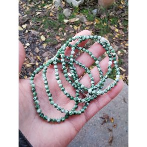 Smukt Tr Agat Facet Sten Armbnd - 4mm 