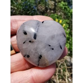 Smuk Turmalin Kvarts Sten Hjerte nr. 1