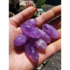 Ametyst Lommesten - Shiva Lingam Poleret