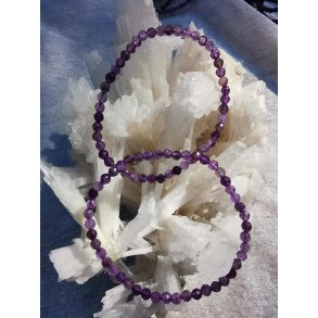 Smukt Ametyst Armbnd 3-4 mm Facet