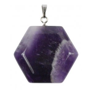 Ametyst Hexagon - Fe Sten Vedhng