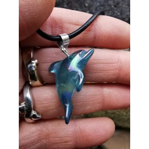 Yderst Smuk Aqua Aura Delfin Vedhng Nr. 2 - fra USA 