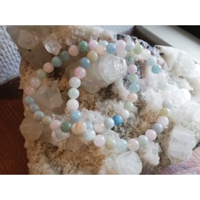 Smukt Beryl Sten Smykke Armbnd - 6mm