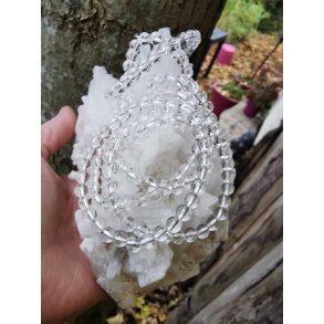 Bjergkrystal Sten Armbnd - 6mm rund