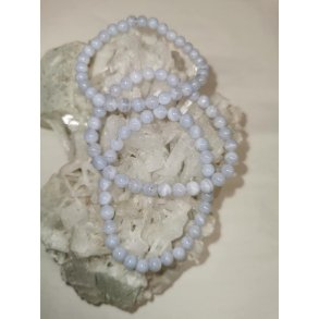 Smukt Blonde Agat Sten Armbnd - 6mm rund