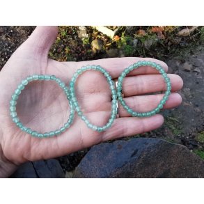 Grn Aventurin Sten Armbnd 4 mm rund - - Barn - 14 cm 