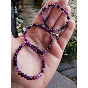 Lilla Agat Sten Armbnd 4 mm rund - - Barn - 14 cm 