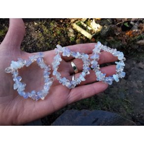 Opalit Glas Chip Sten Armbnd - Barn - 14 cm