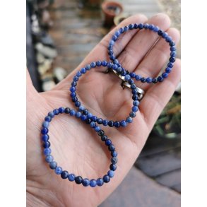 Sodalit Sten Armbnd 4 mm rund - - Barn - 14 cm 