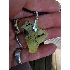 Sjlden & Speciel Gul Brucite - Bruchite Vedhng Nr. 22